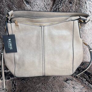 Maxwise Gray Hobo Bag with Adjustable Shoulder Strap